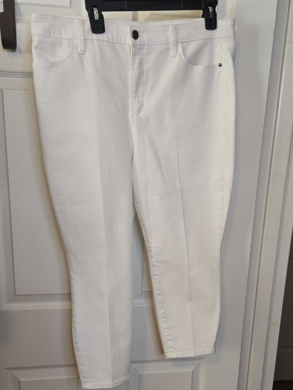 Talbots White Cropped Stretch Ankle Jeans